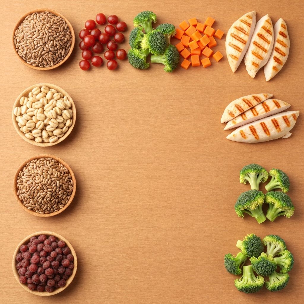 Balanced ingredients for healthy nutrition